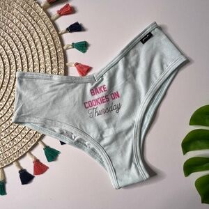 Victoria's Secret PINK Cotton Cheekster Panty Bake Cookies On Thursday Turquois